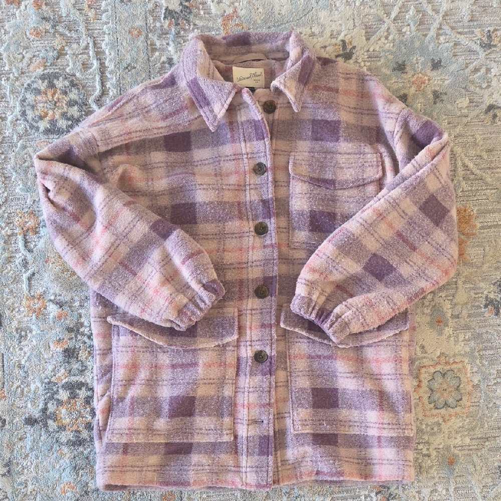 Universal Thread Lavender Plaid Shirt Jacket